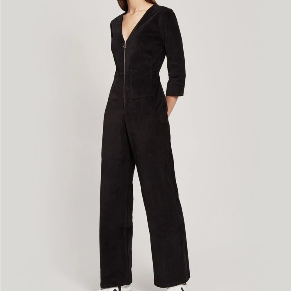 Paloma Wool Isle Black Velour Jumpsuit - Sz 34/XS